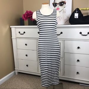 Mezzanine Racerback Striped Maxi Dress w Liner